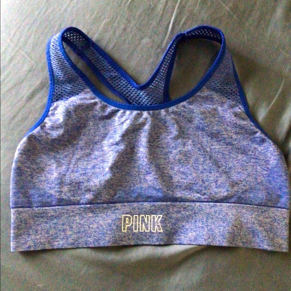 Pink sports bra